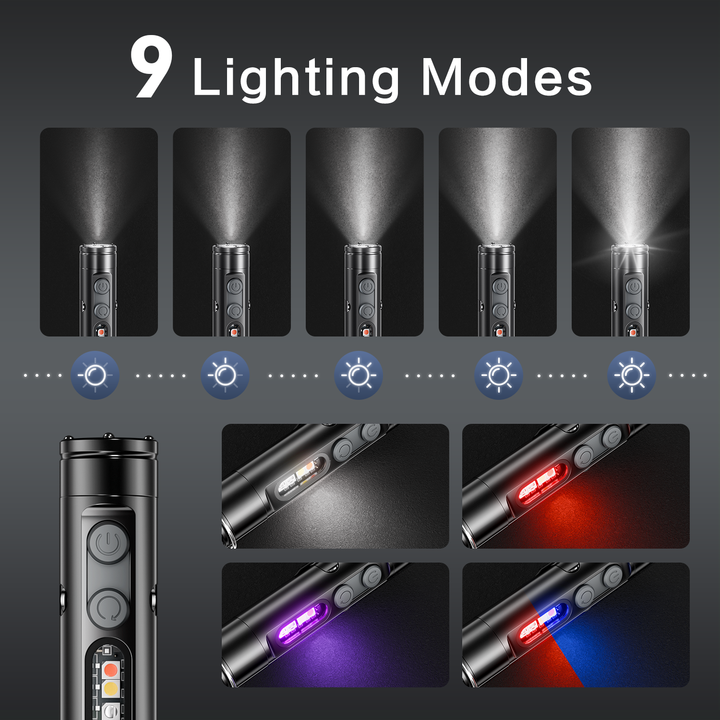 4 in 1 Smart KeyChain- Lighter, Currency Checker, Torch, Flasher