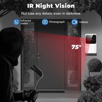Wifi Door Bell with Camera and Two Way Audio Supported