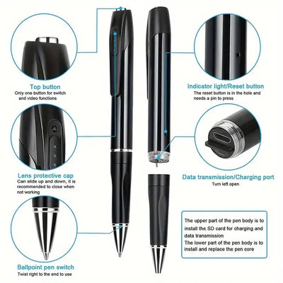 Hidden Spy Pen Camera (1080P)