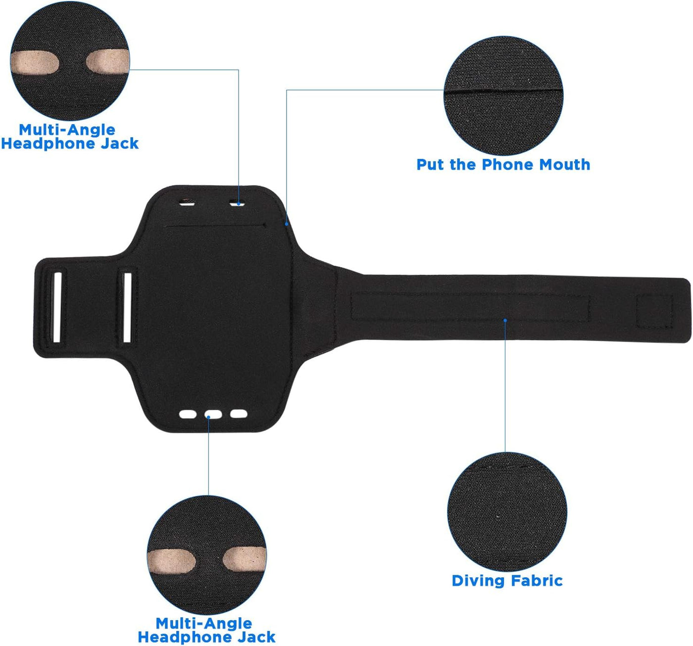 Armband Phone Holder With LED Lights