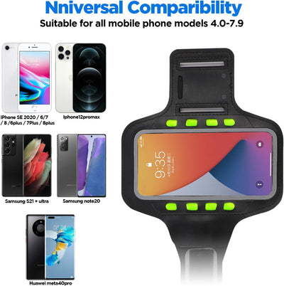 Armband Phone Holder With LED Lights